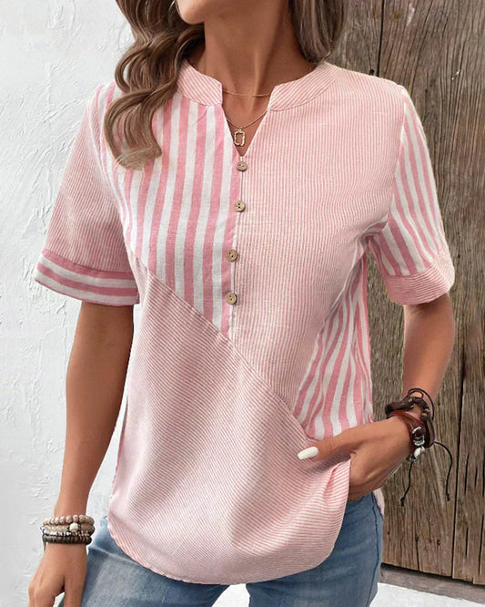 Luciana – Katoenen Damesblouse met Print