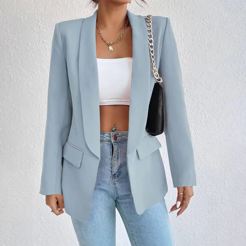 Isabella – dames blazer met lange mouwen en open voorkant
