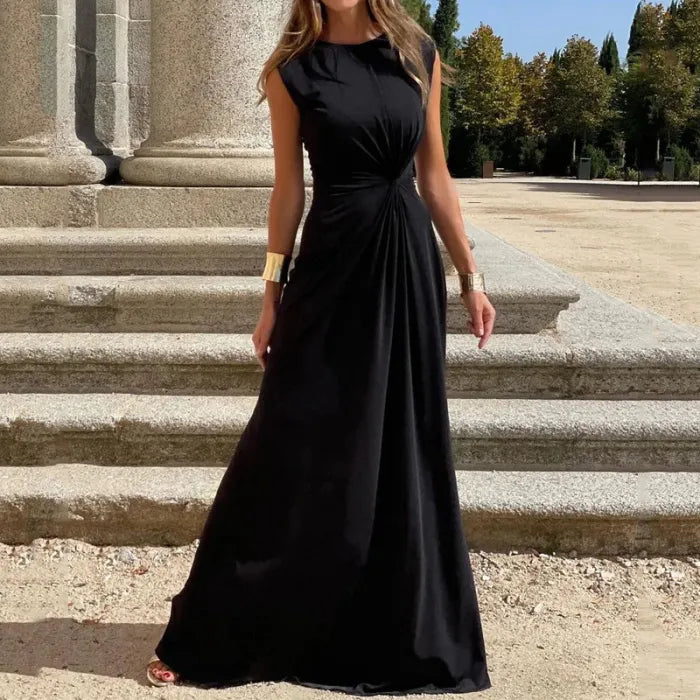 Chloé – Maxi jurk met lange mouwen en subtiele taille-accent