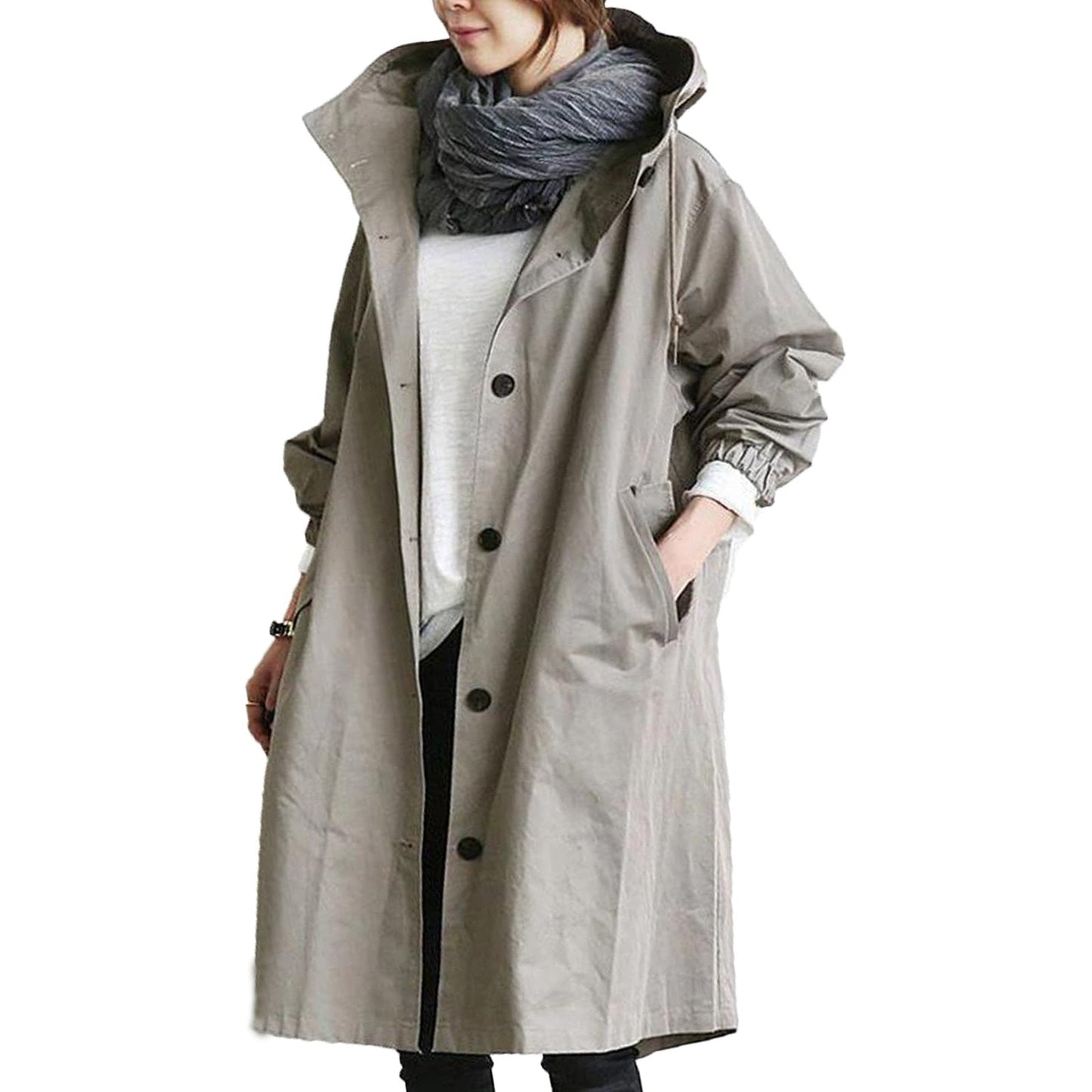 Rebecca – Waterdichte Dames Trenchcoat met capuchon