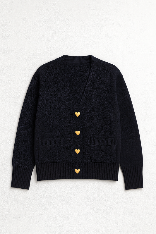 Lina – Gebreid Cardigan-vest Met Knoopsluiting