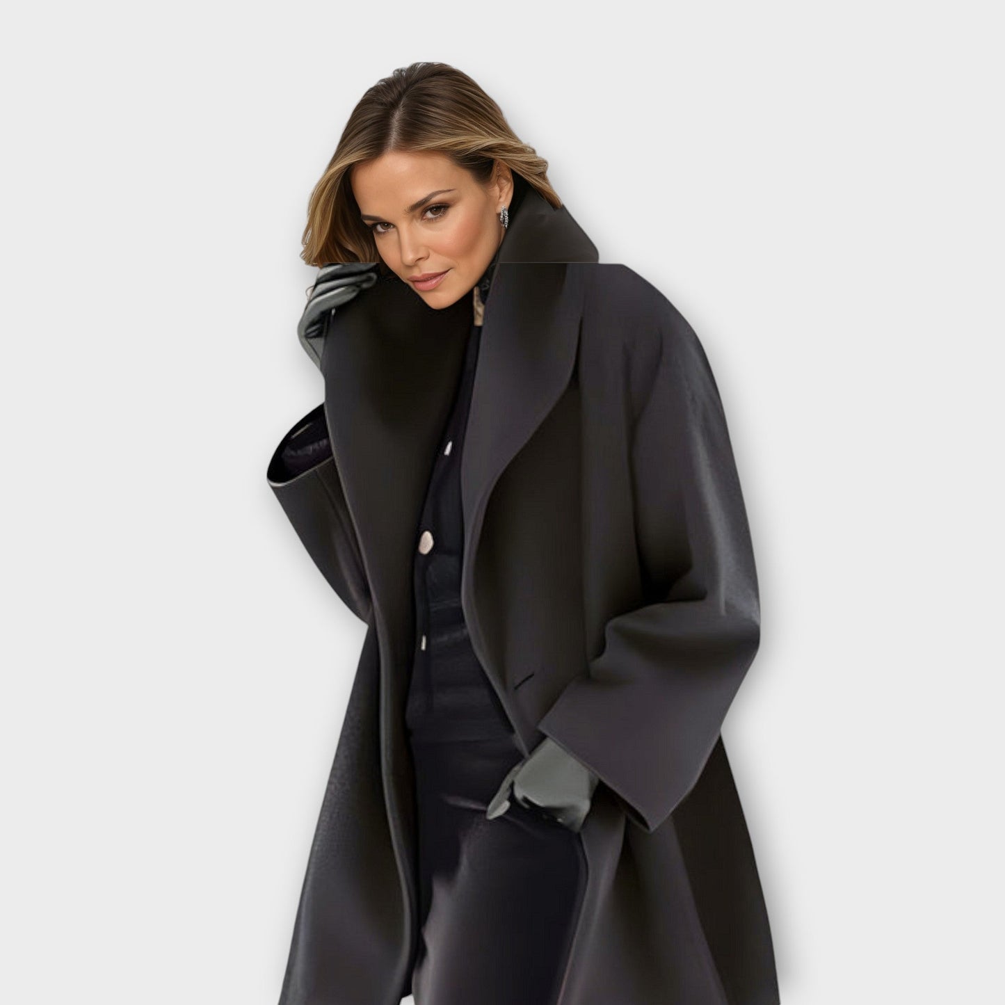 Arlette – gevoerde trenchcoat met getailleerde pasvorm en knoopsluiting