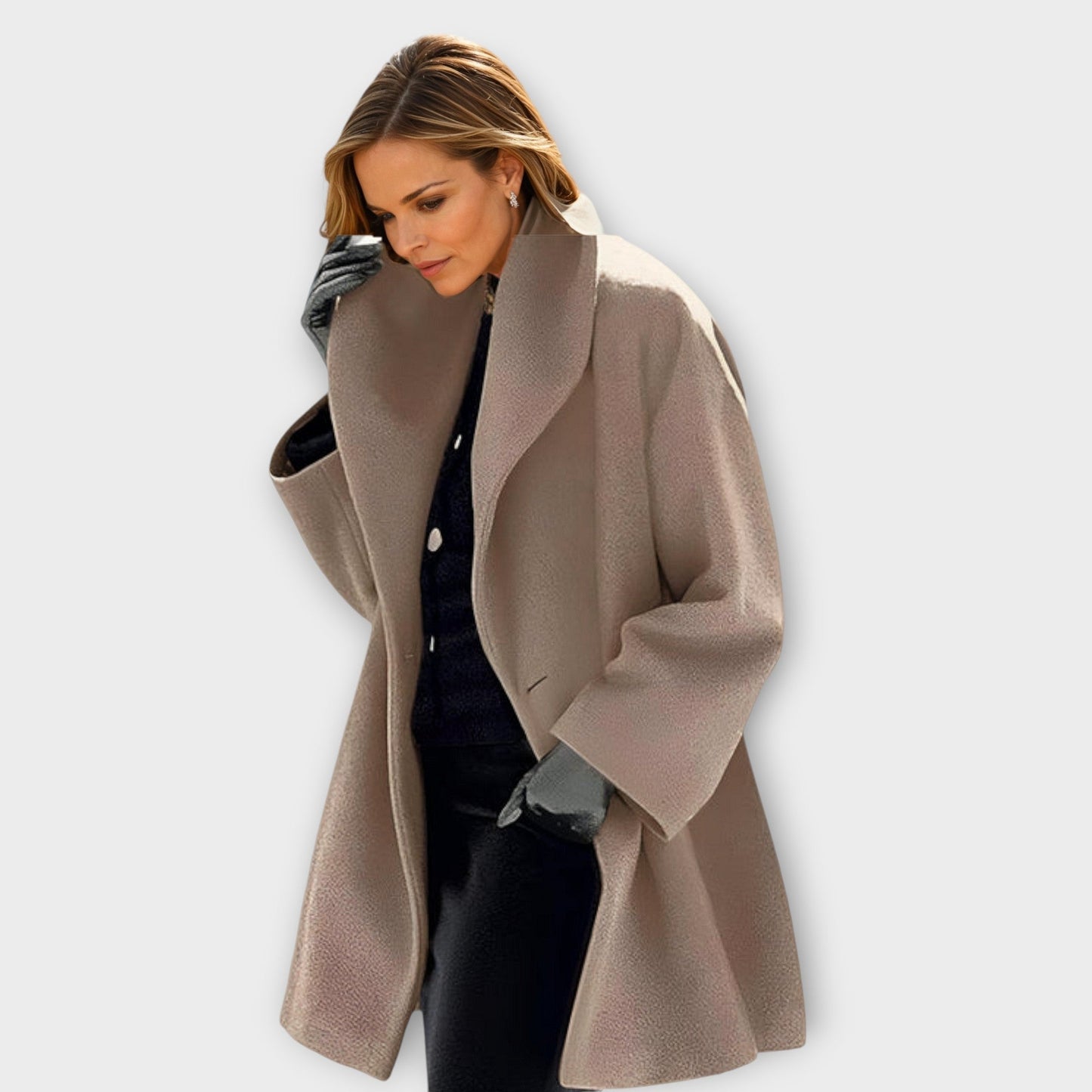 Arlette – gevoerde trenchcoat met getailleerde pasvorm en knoopsluiting