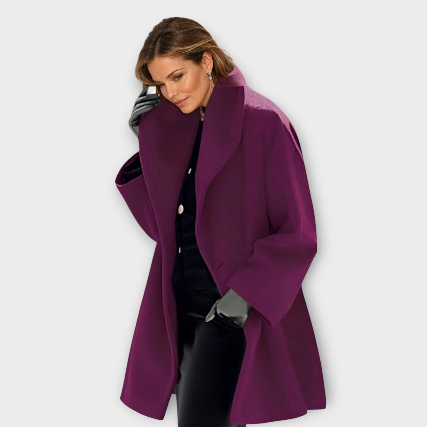 Arlette – gevoerde trenchcoat met getailleerde pasvorm en knoopsluiting