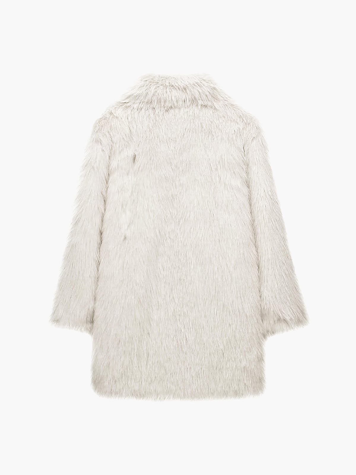 Celeste – faux fur jas met oversized pasvorm en brede revers