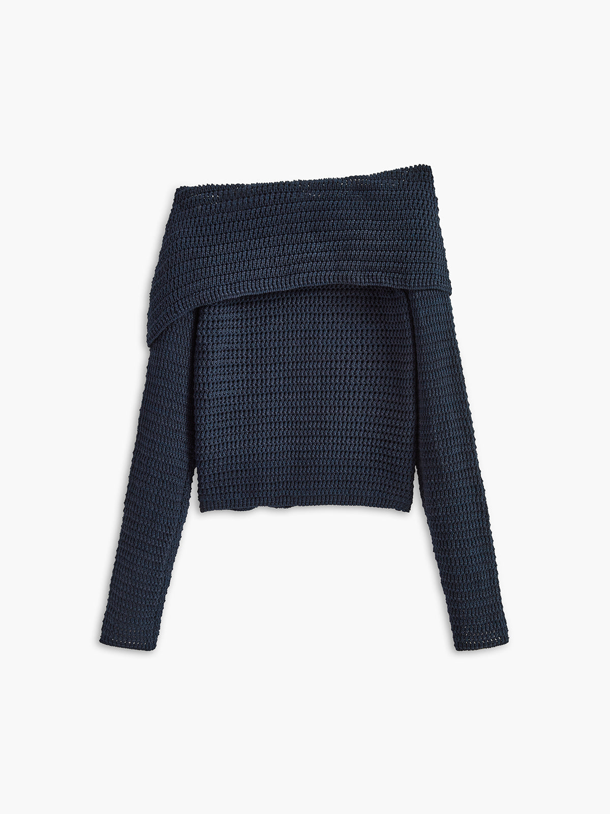 Sculpted – asymmetrische knit top met knopen en warme stof