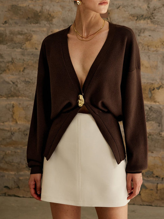 Chiara - Luxe Cardigan met Gouden Knoopjes