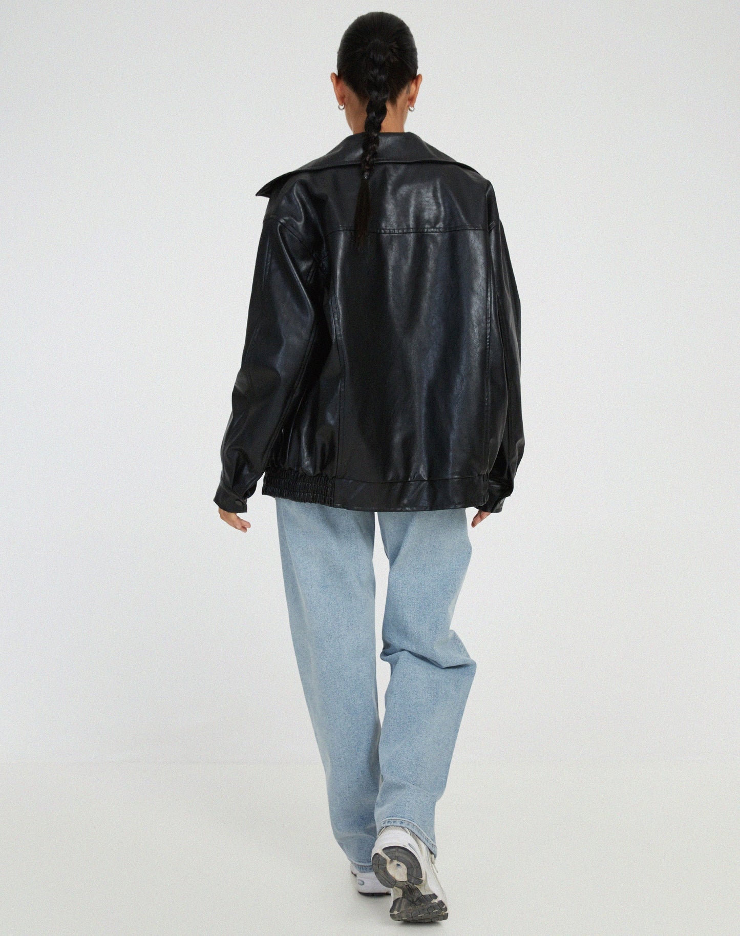 Élise – oversized leren zomerjas met losse pasvorm