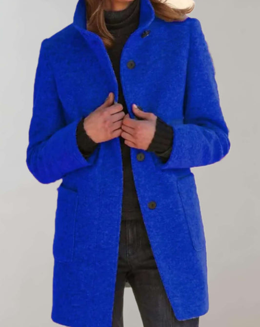 Amy – Wollen Dames Jas Met Hoge Hals