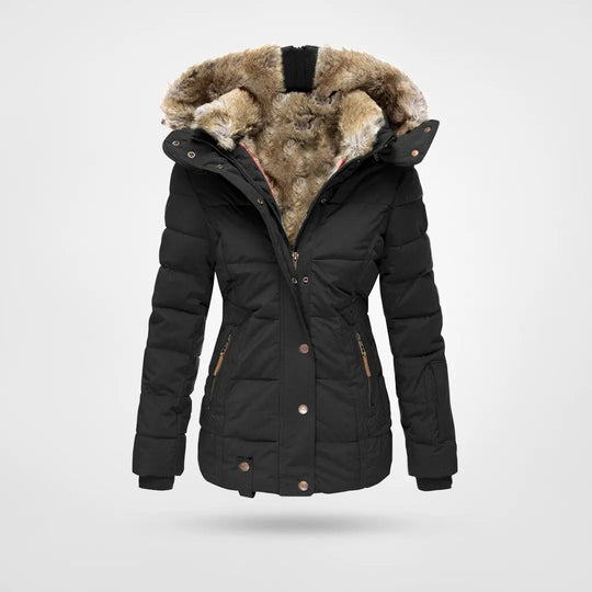 Julia – Dames Winterjas Van Polyester Met Capuchon En Fleecevoering