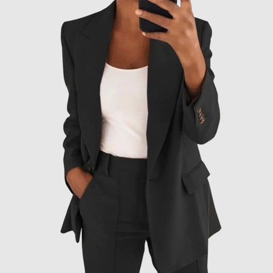 Isa –  blazer met zachte voering en rechte pasvorm