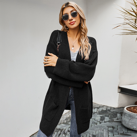 Mikaela – comfortabel cardigan vest met cut-out details en zakken