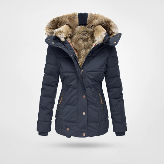 Julia – Dames Winterjas Van Polyester Met Capuchon En Fleecevoering