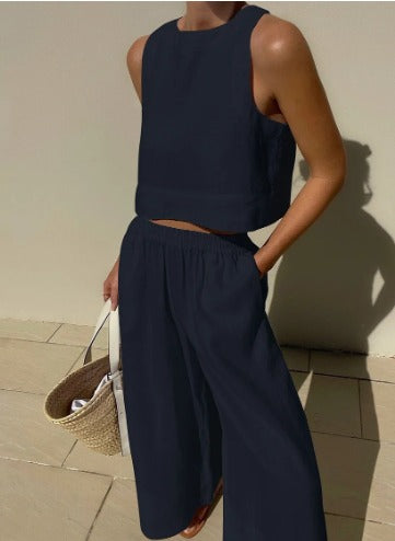 Noor - Luchtige Wide leg dames zomer set