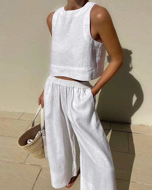 Noor - Luchtige Wide leg dames zomer set