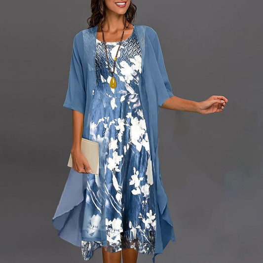 Sophie – Maxi zomerjurk met korte mouwen en bloemenprint