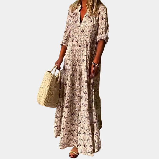 Luna Ivory – zomer maxi-jurk met lichte voile stof