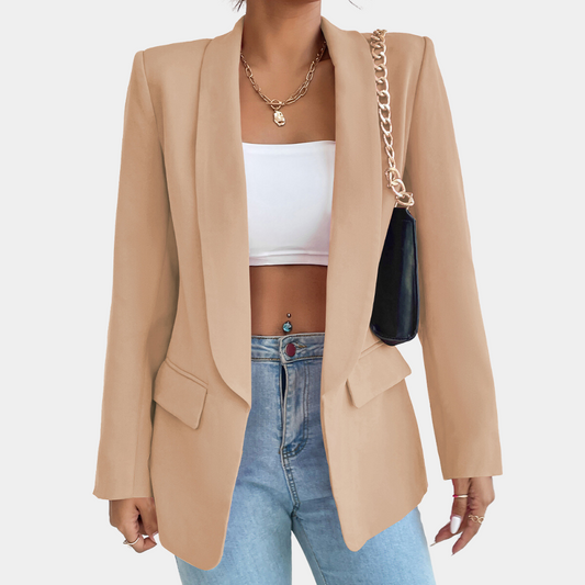 Catherine – blazer zonder kraag met zakken