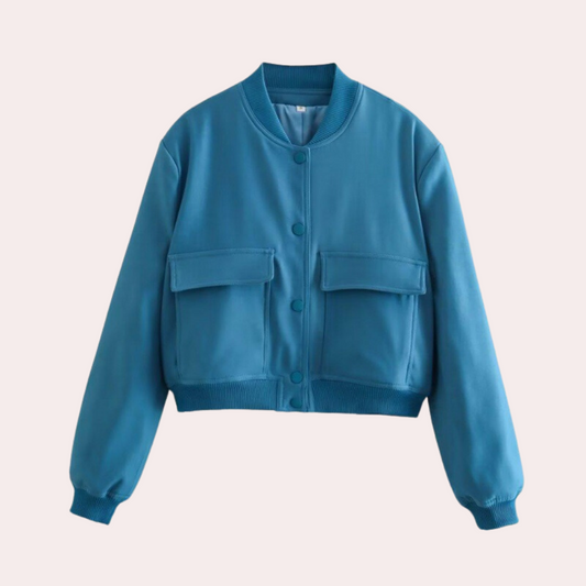 Mila – Casual dames bomberjack met zakken en relaxte pasvorm