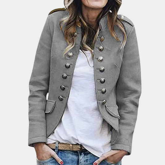 Lotte – blazer met opstaande kraag en knop sluiting