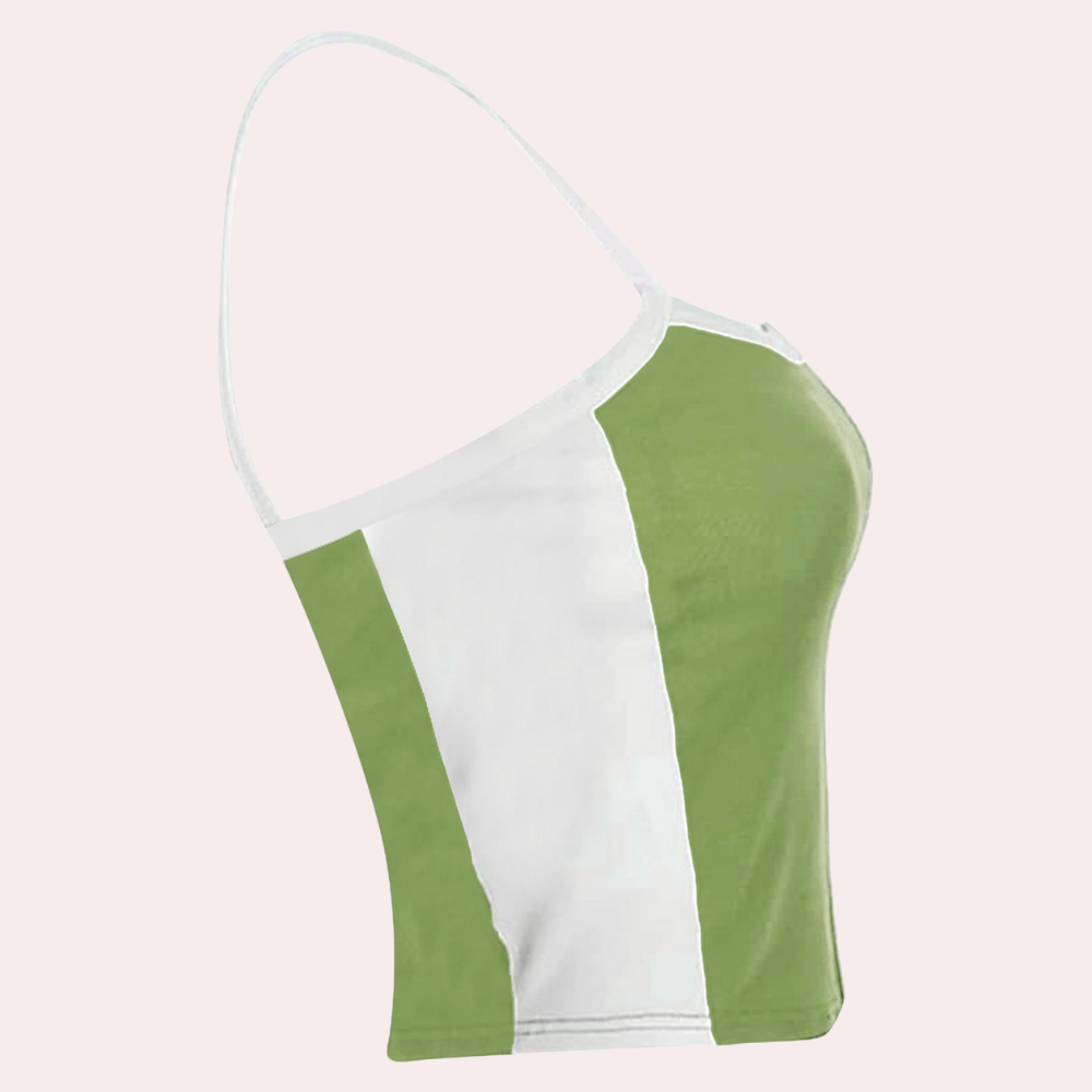 Arianna – Zomer top in lichtgewicht stof met ronde hals