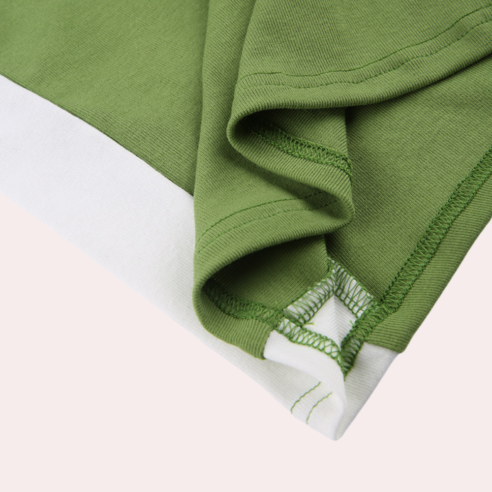 Arianna – Zomer top in lichtgewicht stof met ronde hals