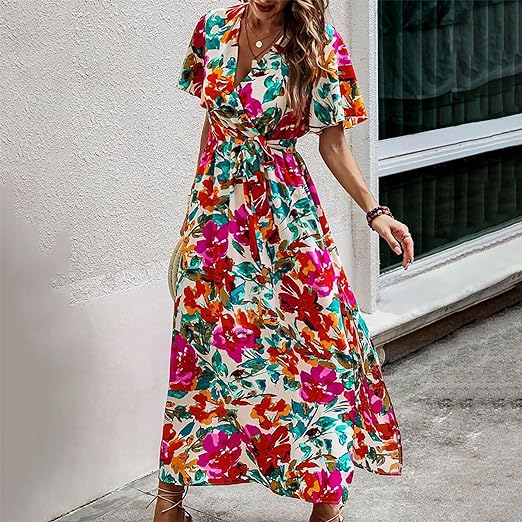 Camille – Zomer midi-jurk van linnenblend met gedetailleerde ceintuur