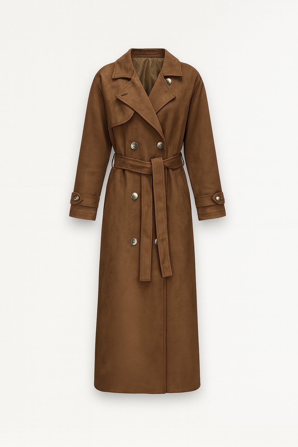 Paris - Luxe Faux Suède Trenchcoat