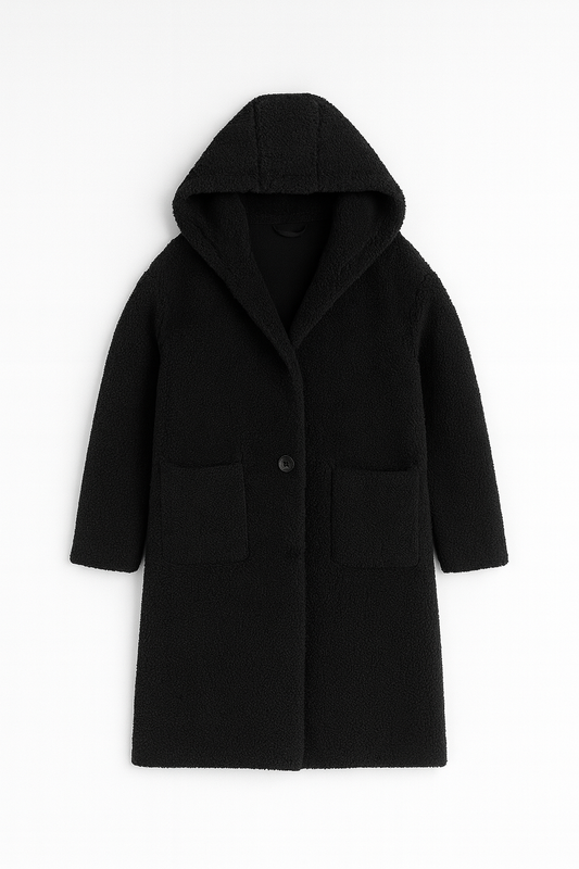 Sara – Lange Gevoerde Teddy Trenchcoat