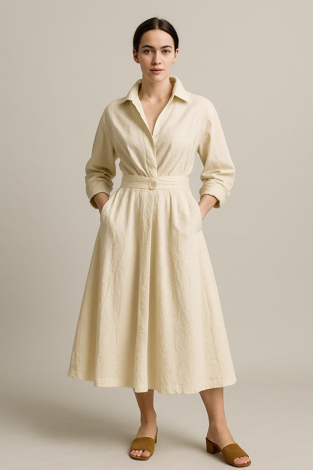 Sofia – Oversized Kanten Maxi Jurk Met Lange Mouwen