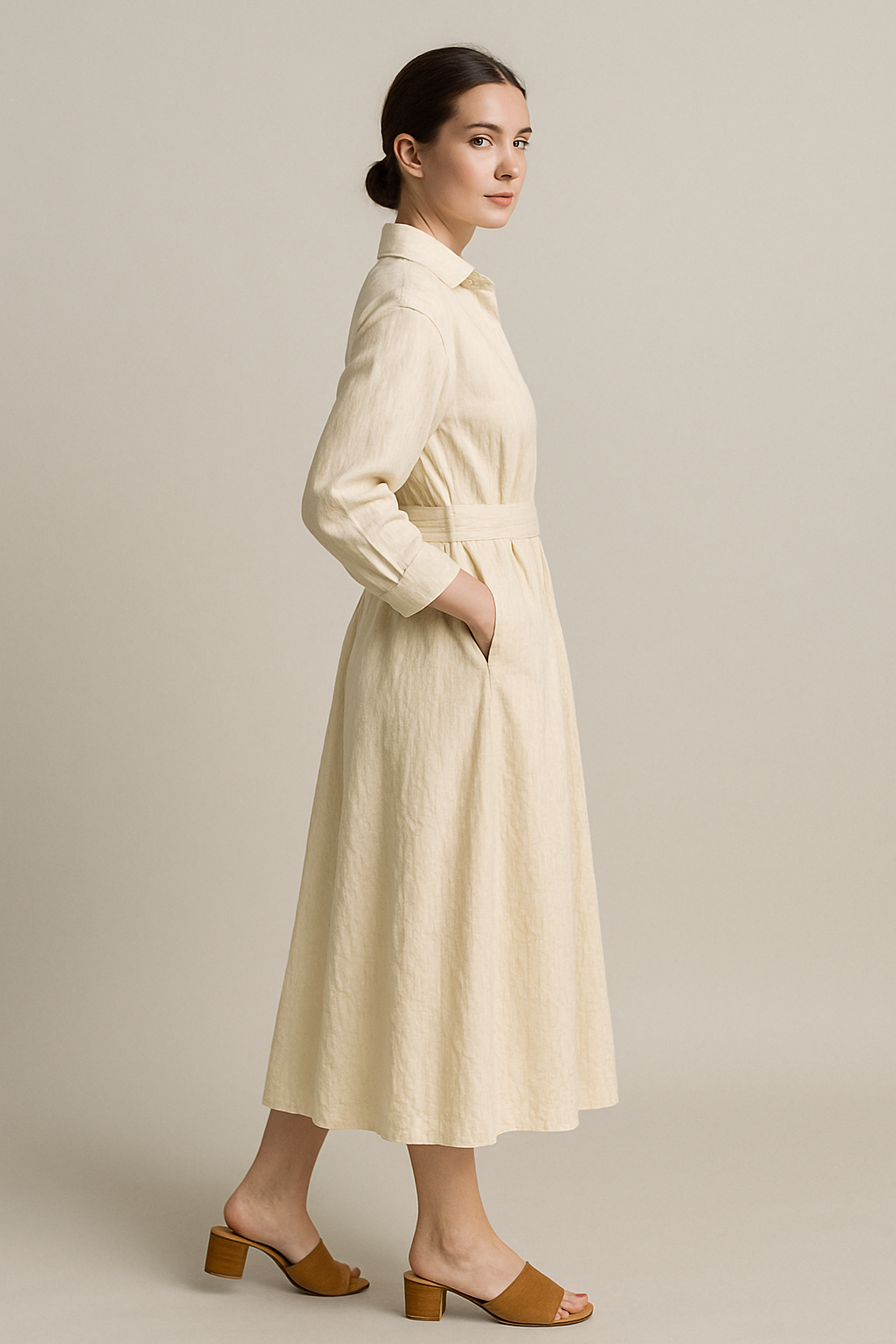 Sofia – Oversized Kanten Maxi Jurk Met Lange Mouwen