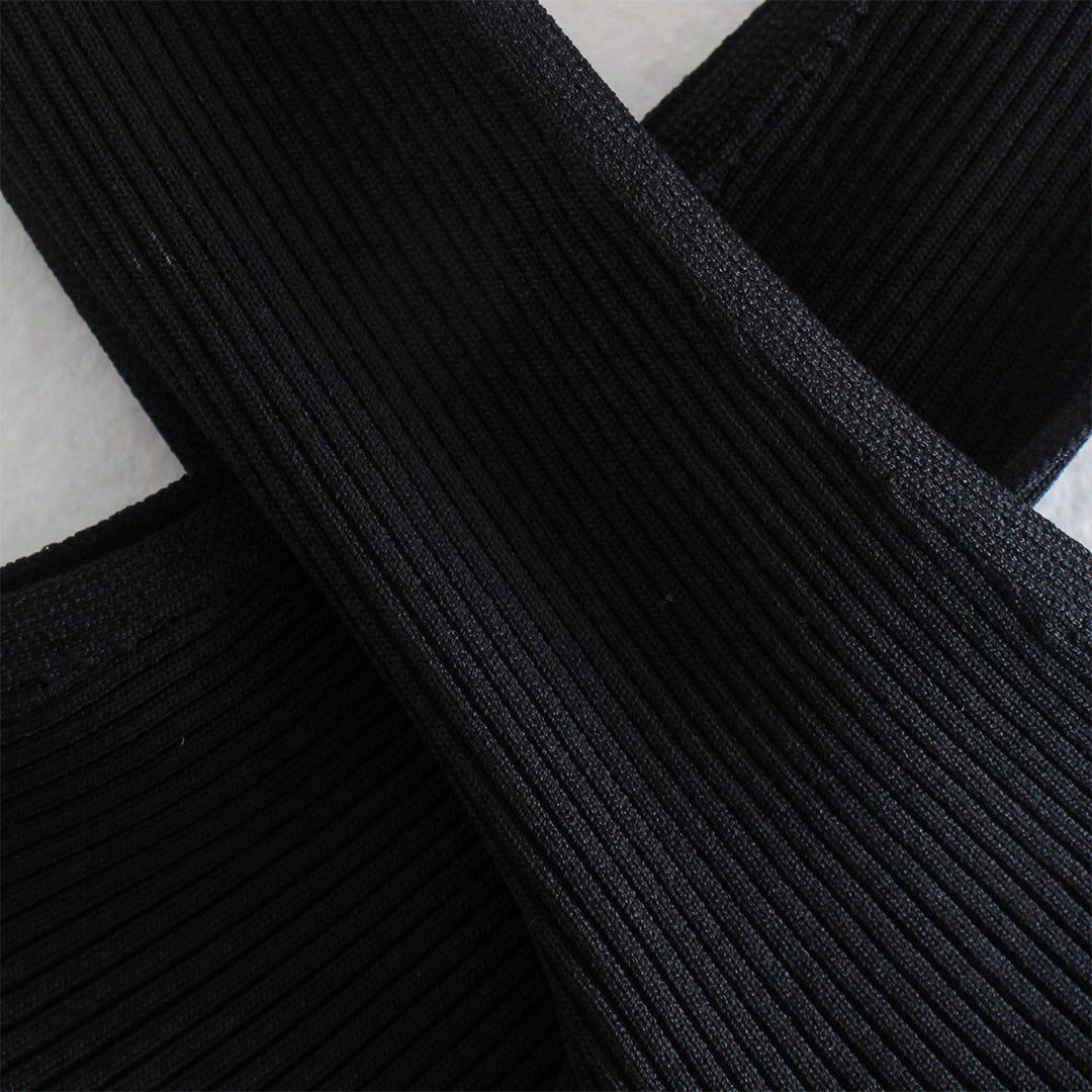 Elena – haltertop van viscose met geplooide halslijn en open rug