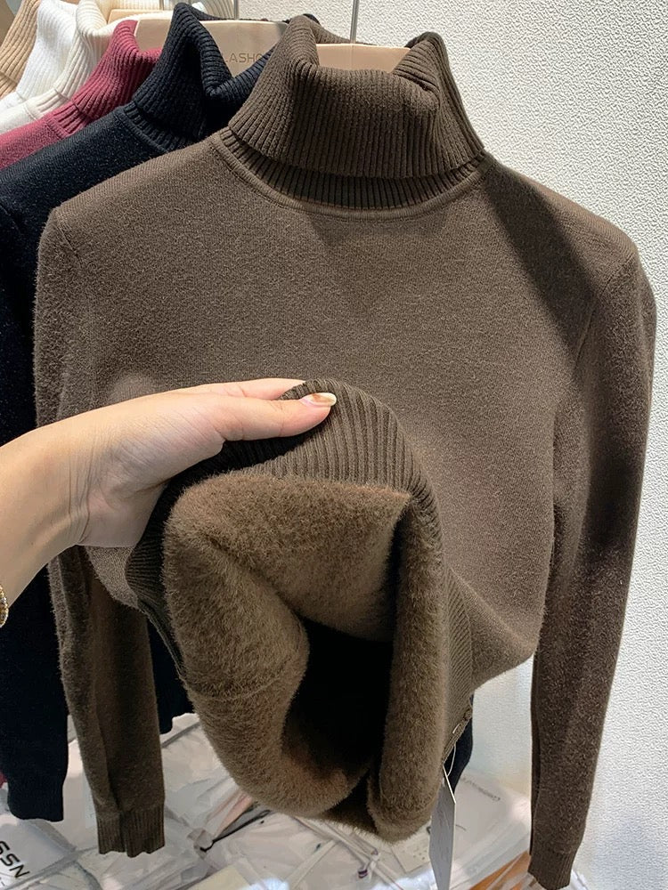 Isabelle – oversized cashmere coltrui met lange mouwen en heuplengte