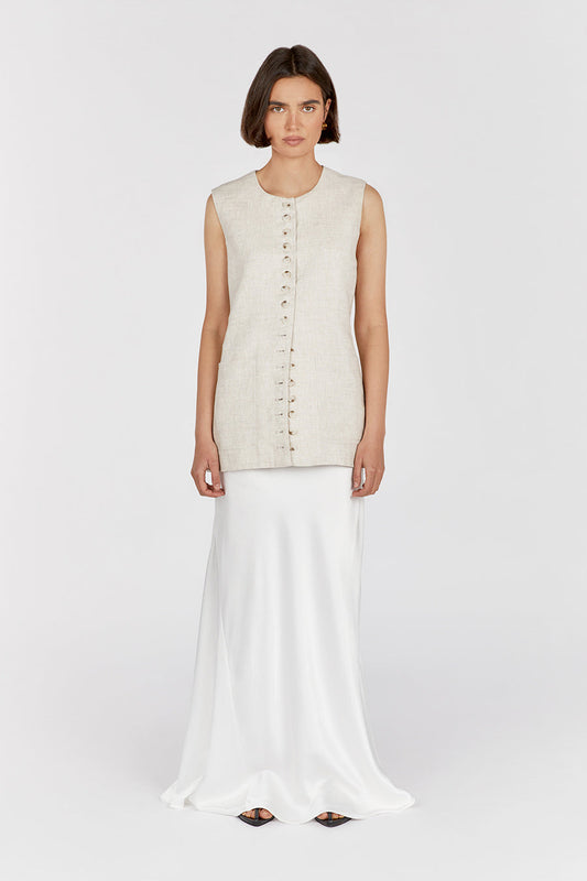 Tilly - linnen long vest