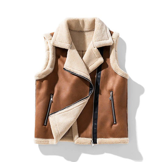 Céline – mouwloze jas met luxe pelsdetail
