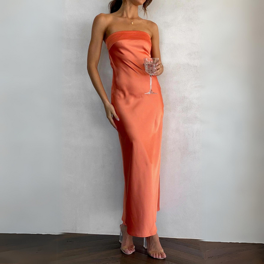 Margaux - Zacht Getailleerde maxi Jurk