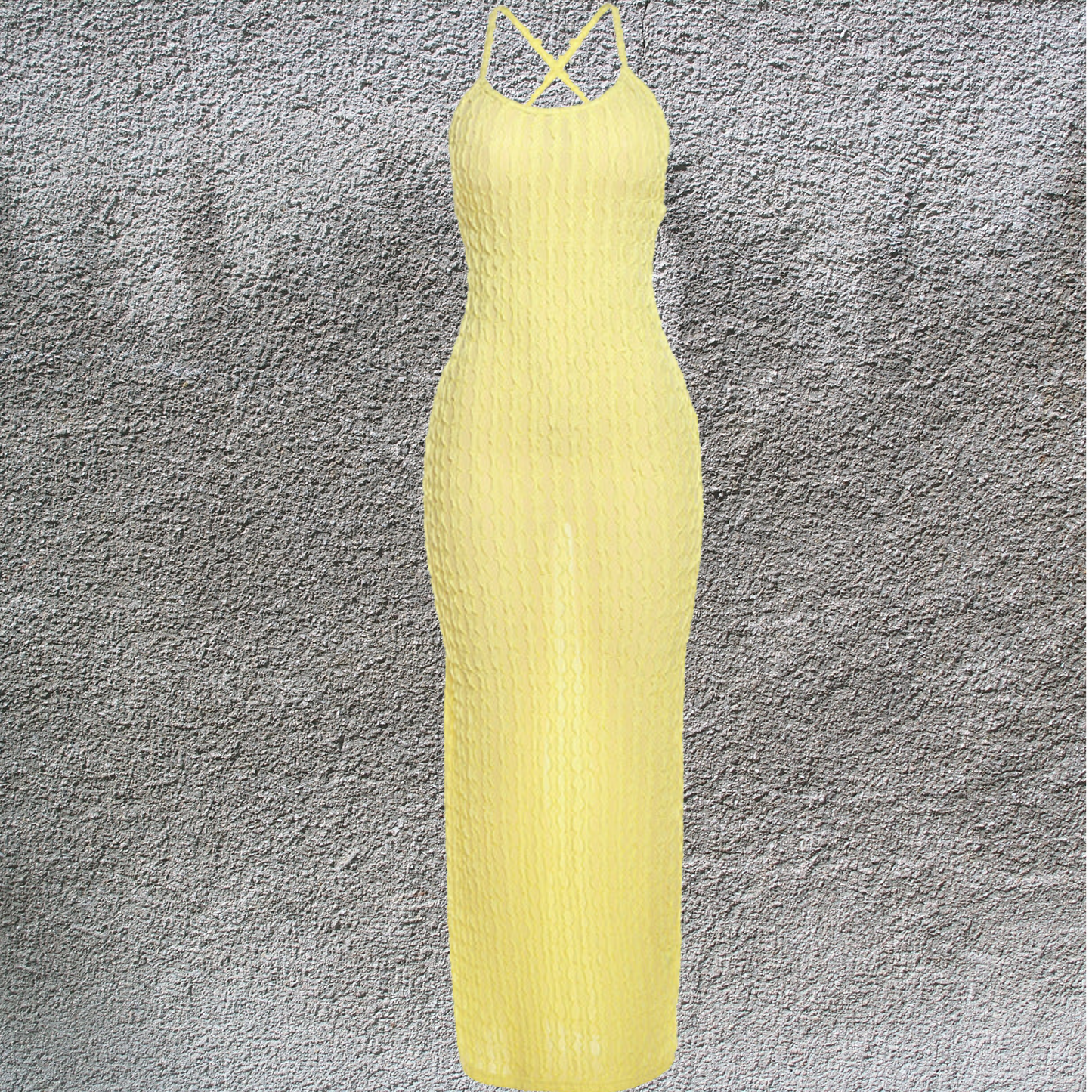 Fredlyn – maxi-jurk met transparante stof en verstelbare bandjes