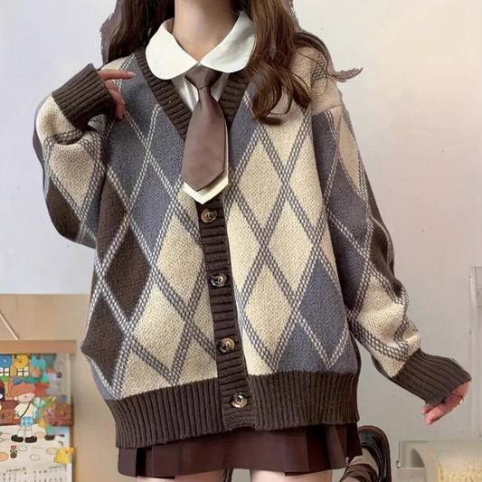 Carol – oversized vintage cardigan vest