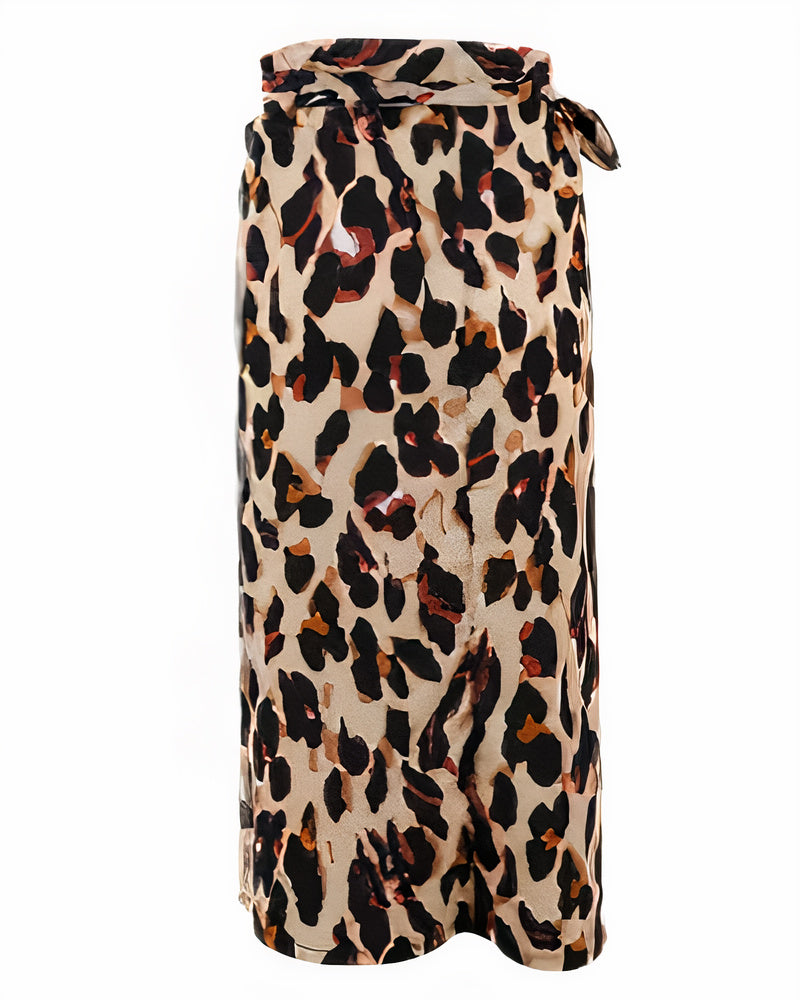 GALA – Midi-rok met luipaardprint en elastische tailleband