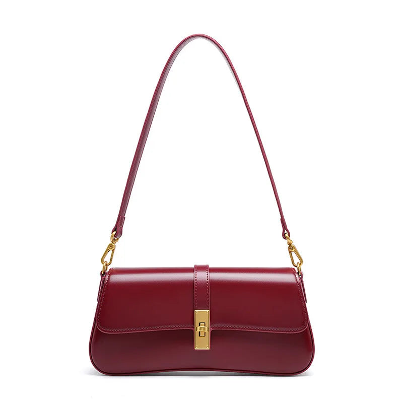 Claire – baguette leren schoudertas