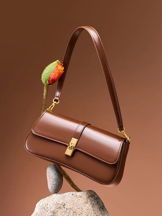 Claire – baguette leren schoudertas