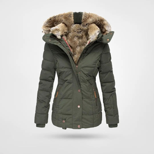 Julia – Dames Winterjas Van Polyester Met Capuchon En Fleecevoering