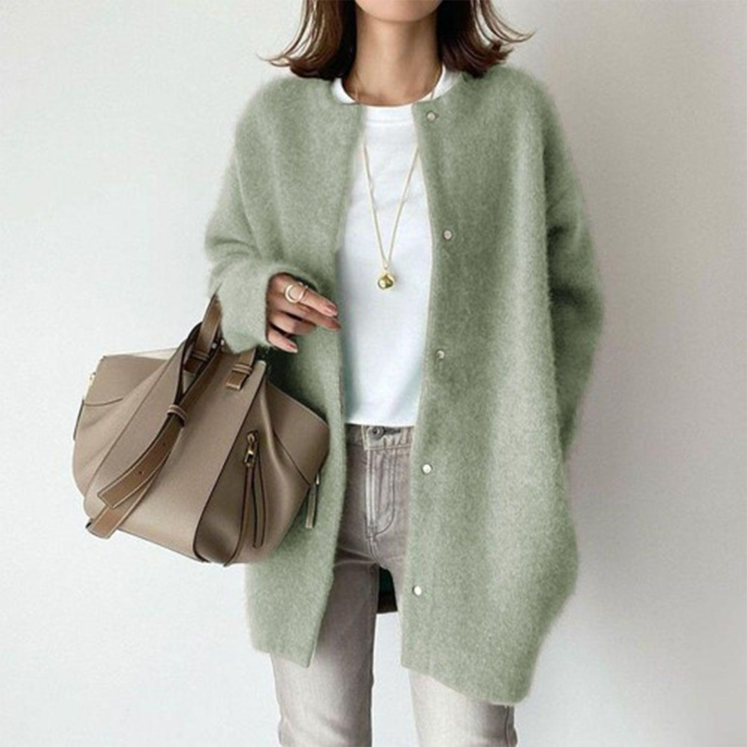 Ella – oversized cardigan vest met knopen