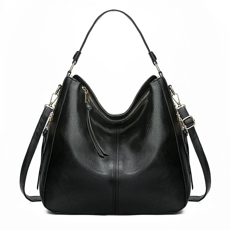 Adèle – vintage hobo tas van PU-leer met ritssluiting