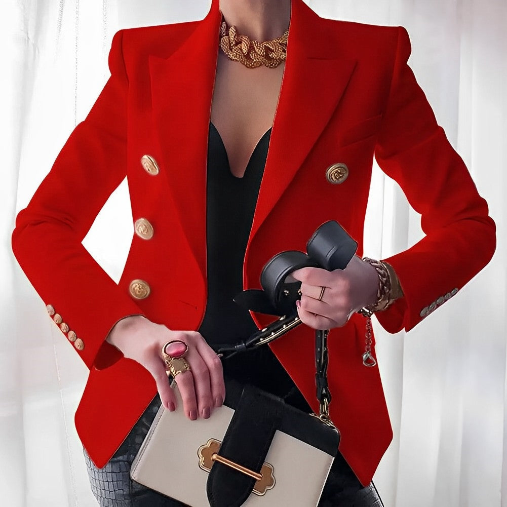 Hedy – getailleerde blazer met tweeknoopsluiting en zachte voering