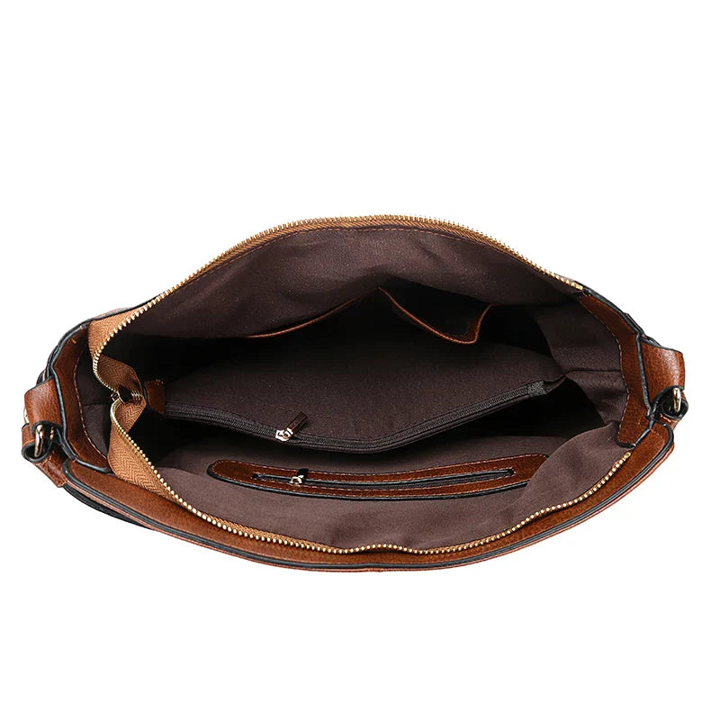 Adèle – vintage hobo tas van PU-leer met ritssluiting