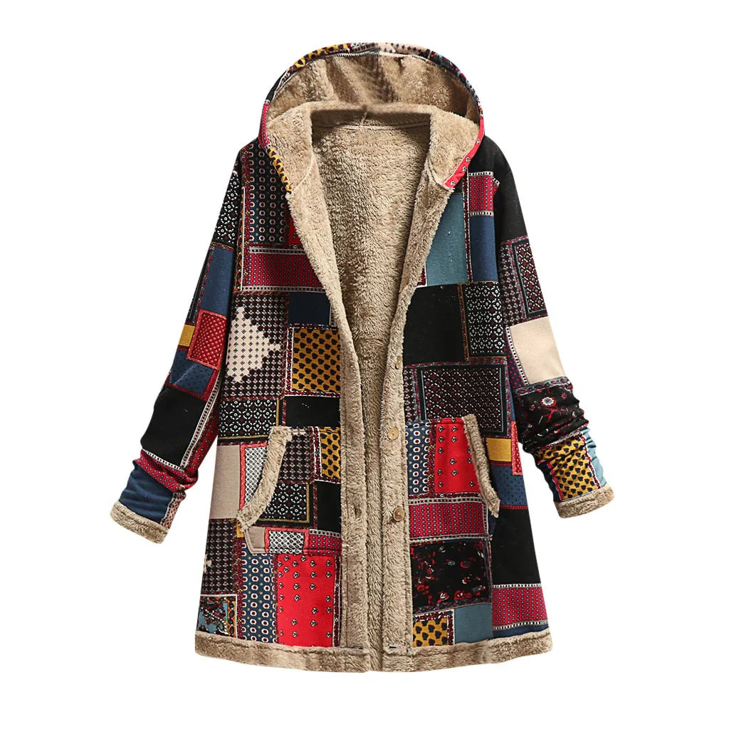 Aurora – Patchwork Trenchcoat Van Katoen Met Zachte Voering