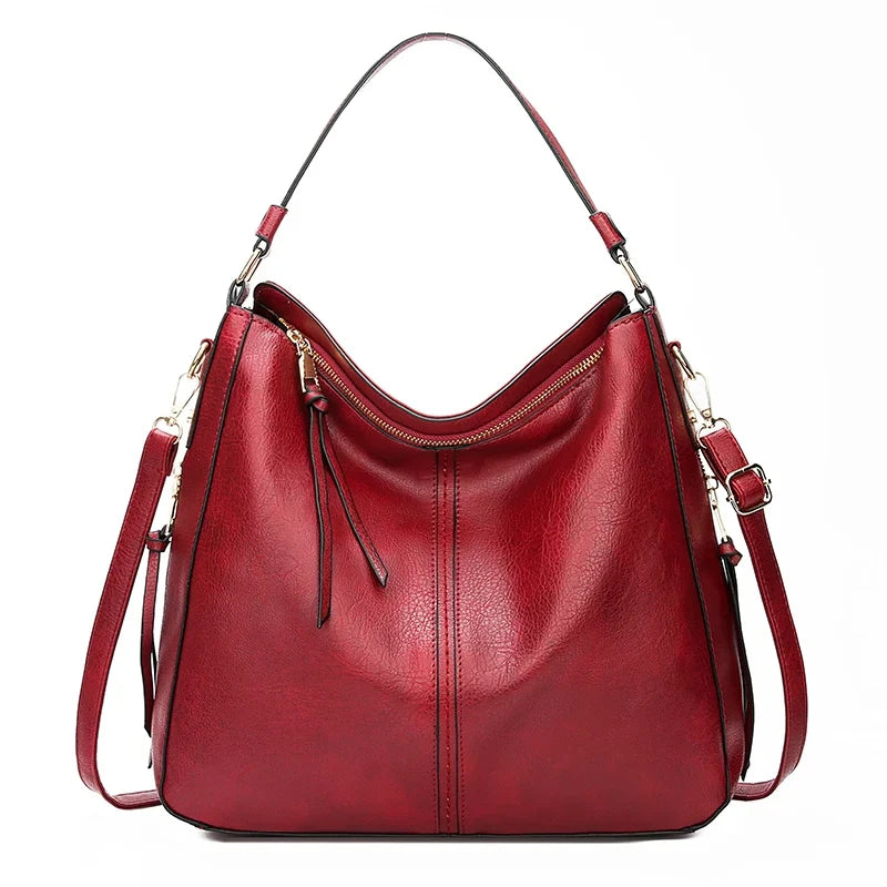 Adèle – vintage hobo tas van PU-leer met ritssluiting