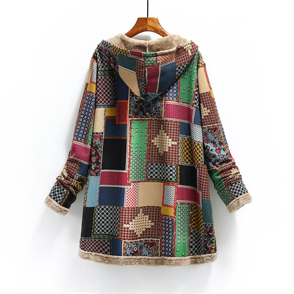 Aurora – Patchwork Trenchcoat Van Katoen Met Zachte Voering