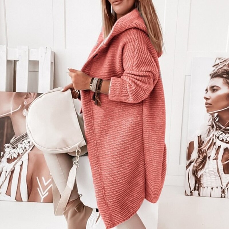 Élodie – gebreide cardigan vest van wol met lange mouwen